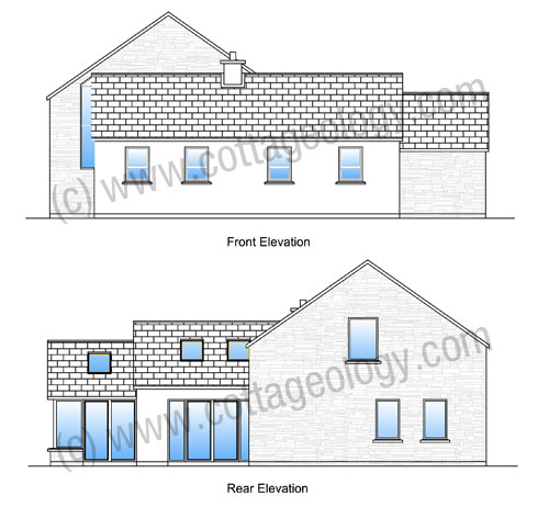 Fushia Cottage - Elevations | Irish Cottage Plans
