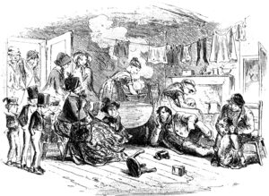 Bleak House engraving of "A Visit to the Birckmakers"
